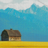 Aesthetic Montana Mountains With Barn Diamond Painting