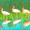 Aesthetic Cranes In Water Diamond Painting