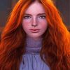 Aesthetic Redhead With Freckles Art Diamond Painting