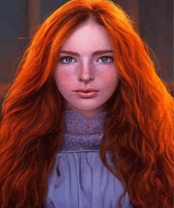 Aesthetic Redhead With Freckles Art Diamond Painting