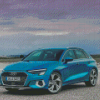 Audi S3 Blue Car Diamond Painting