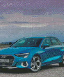 Audi S3 Blue Car Diamond Painting