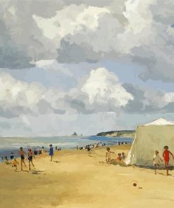 Beach At Gorleston By Campbell Archibald Mellon Diamond Painting