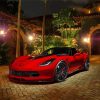 Black And Red C7 Corvette Diamond Painting