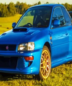 Blue Subaru Car Diamond Painting