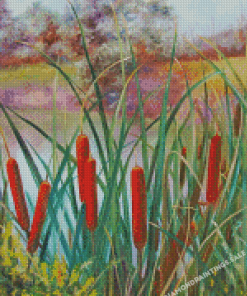 Cattail Art Diamond Painting