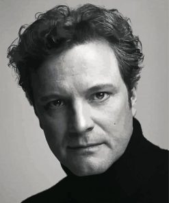 Close Up Black And White Colin Firth Diamond Painting