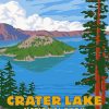 Crater Lake Illustration Diamond Painting