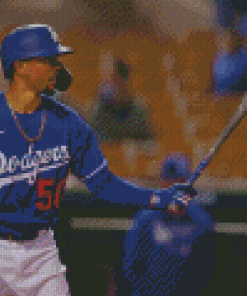 Dodger Baseball Player Diamond Painting