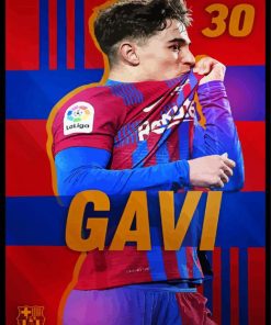 FC Barcelona Gavi Poster Diamond Painting
