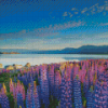 Flowers By Lake Tekapo Diamond Painting