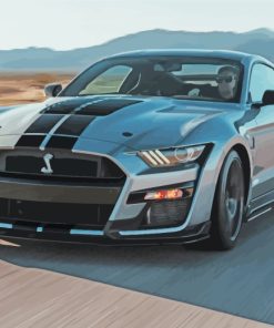 Grey Ford Mustang Shelby Luxury Car Diamond Painting