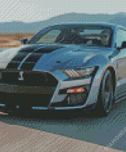 Grey Ford Mustang Shelby Luxury Car Diamond Painting