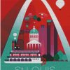 Saint Louis Gateway Arch Poster Diamond Painting