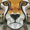 Geometric Tiger Diamond Painting