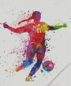 Girl Playing Soccer Diamond Painting