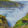 Gullfoss Falls Landscape Diamond Painting
