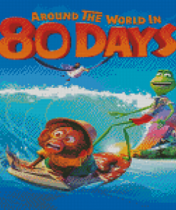 Around the World In 80 Days Animation Poster Diamond Painting