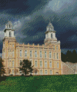 Manti Temple Diamond Painting