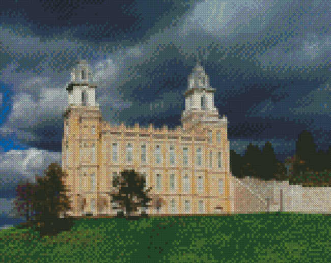 Manti Temple Diamond Painting