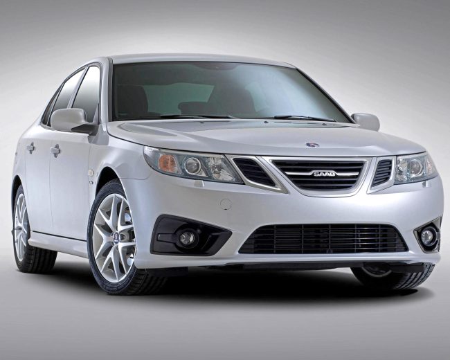 Saab White Car Diamond Painting