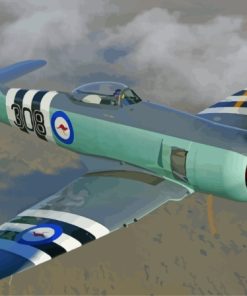 Aesthetic Hawker Sea Fury Diamond Painting