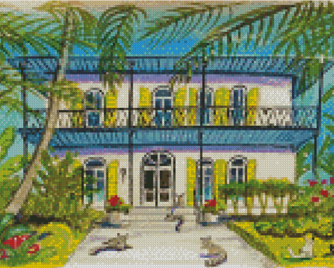 Hemingway House Key West Art Diamond Painting