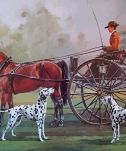 Horse Sleigh With Dogs Diamond Painting