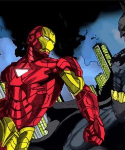 Iron Man And Batman Art Diamond Painting