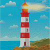 Lighthouse On Beach Diamond Painting