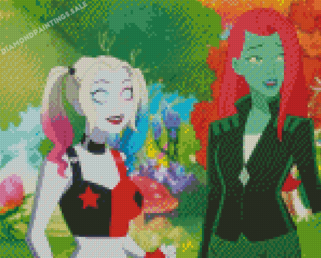 Marvel Harley Quinn And Poison Ivy Diamond Painting