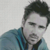 Monochrome Colin Farrell Diamond Painting