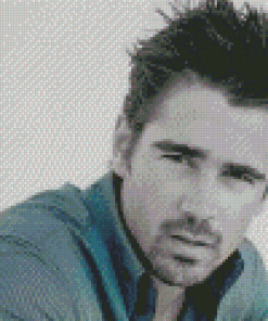 Monochrome Colin Farrell Diamond Painting