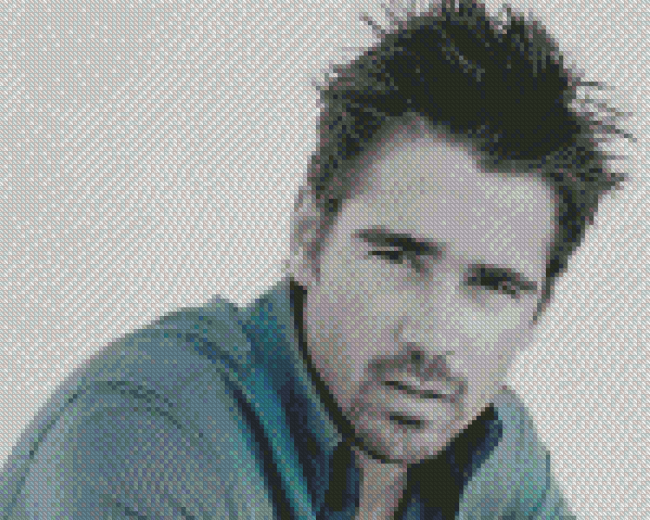 Monochrome Colin Farrell Diamond Painting