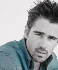 Monochrome Colin Farrell Diamond Painting