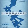 Moosehead Lake Map Art Diamond Painting