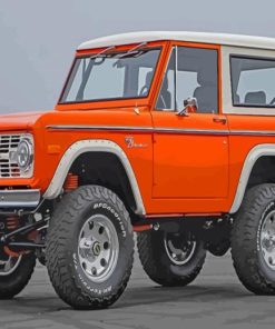 Orange Ford Bronco Diamond Painting