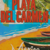 Playa Del Carmen Old Poster Diamond Painting