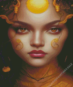 Powerful Golden Girl Diamond Painting