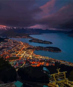 Queenstown At Night Diamond Painting