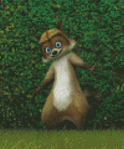 RJ Over The Hedge Character Diamond Painting