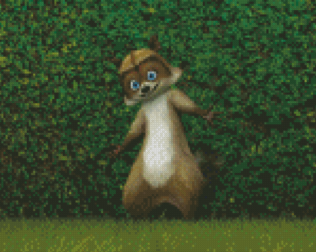 RJ Over The Hedge Character Diamond Painting