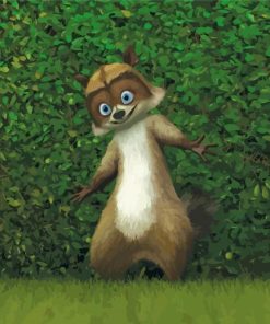 RJ Over The Hedge Character Diamond Painting