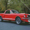 Red 66 Ford Mustang Diamond Painting