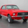 Red 66 Mustang Ford Car Diamond Painting