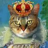 Royal Cat With Crown Diamond Painting