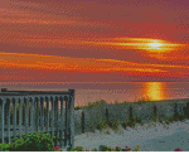 Sandy Neck Beach At Sunset Diamond Painting
