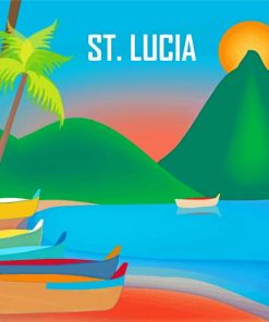 Saint Lucia Poster Diamond Painting