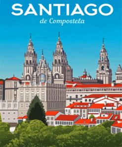 Santiago De Compostela Poster Diamond Painting