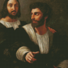 Self Portrait With A Friend Raphael Santi Diamond Painting